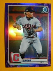 Francisco Lindor [Purple Refractor] #3 Baseball Cards 2020 Bowman Chrome Prices