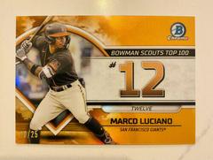 Marco Luciano [Orange] #BTP-12 Baseball Cards 2023 Bowman Scouts Top 100 Prices