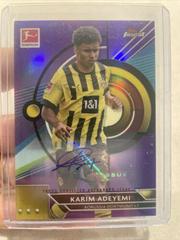Karim Adeyemi [Purple] Soccer Cards 2022 Topps Finest Bundesliga Autographs Prices