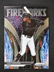 Jazz Chisholm #F-6 Baseball Cards 2022 Panini Prizm Fireworks Prices