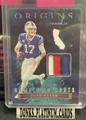 Josh Allen [Turquoise] #HR-JAL Football Cards 2022 Panini Origins Hometown Roots Prices