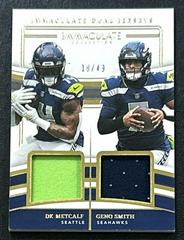 DK Metcalf / Geno Smith #34 Football Cards 2023 Panini Immaculate Dual Jersey Prices