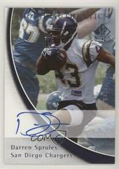 Darren Sproles [Autograph] #185 Football Cards 2005 SP Authentic Prices