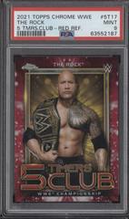 The Rock [Red Refractor] Wrestling Cards 2021 Topps Chrome WWE 5 Timers Club Prices