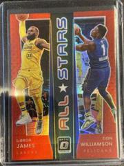 LeBron James, Zion Williamson [Red] #1 Basketball Cards 2021 Panini Donruss Optic All Stars Prices