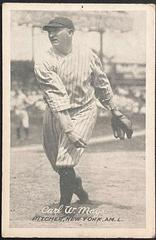 Carl W. Mays Baseball Cards 1921 Exhibits Prices