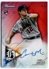 Casey Mize [Red Refractor] Baseball Cards 2021 Bowman Sterling Rookie Autographs Prices