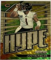 Justin Fields [Gold Vinyl] Football Cards 2022 Panini Prizm Hype Prices