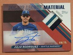 Julio Rodriguez [Red] #MLMA-JR Baseball Cards 2024 Topps Major League Material Autograph Prices