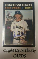 Devin Williams #DW Baseball Cards 2020 Topps Heritage Real One Autographs Prices