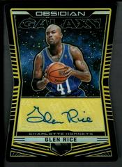Glen Rice [Yellow] #GA-GRC Basketball Cards 2018 Panini Obsidian Galaxy Autographs Prices