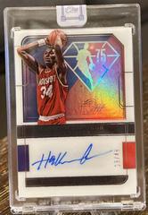 Hakeem Olajuwon #75-HOW Basketball Cards 2021 Panini One and One 75th Team Signatures Prices