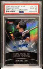 Trevor Story [Autograph] Baseball Cards 2016 Bowman's Best Stat Lines Prices