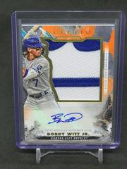 Bobby Witt Jr. [Orange] #IAJP-BW Baseball Cards 2023 Topps Inception Autograph Jumbo Patch Prices