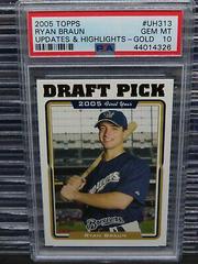 Ryan Braun [Gold] #UH313 Baseball Cards 2005 Topps Updates & Highlights Prices