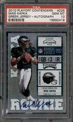 Mike Kafka [Green Jersey Autograph] #225 Football Cards 2010 Playoff Contenders Prices