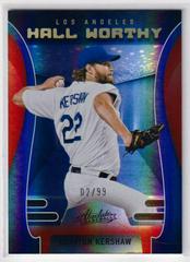Clayton Kershaw [Spectrum Red] #HW-5 Baseball Cards 2022 Panini Absolute Hall Worthy Prices