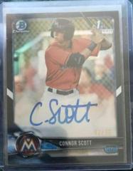Connor Scott [Black Refractor] Baseball Cards 2018 Bowman Draft Chrome Picks Autographs Prices
