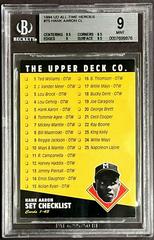 Hank Aaron [Checklist] #1-45 Baseball Cards 1994 Upper Deck All Time Heroes Prices