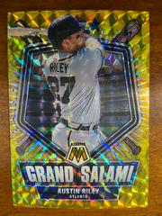 Austin Riley [Reactive Yellow] #GS-7 Baseball Cards 2022 Panini Mosaic Grand Salami Prices