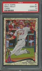 Mike Trout [Camo] #1 Baseball Cards 2014 Topps Prices