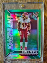 Chase Young [Green] #15 Football Cards 2020 Panini Prizm Emergent Prices