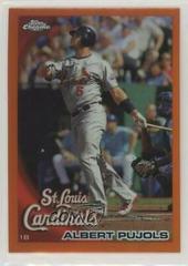 Albert Pujols [Orange Refractor] #32 Baseball Cards 2010 Topps Chrome Prices