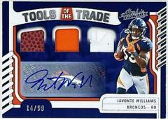 Javonte Williams [Material Autograph] #TTT-27 Football Cards 2022 Panini Absolute Tools of the Trade Triple Prices
