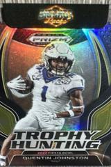 Quentin Johnston [Black Gold] #TH-20 Football Cards 2023 Panini Prizm Draft Picks Trophy Hunting Prices