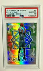 Kevin Durant [Camo] Basketball Cards 2016 Panini Excalibur Crusade Prices