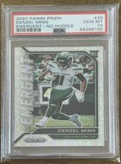 Denzel Mims [No Huddle] #20 Football Cards 2020 Panini Prizm Emergent Prices