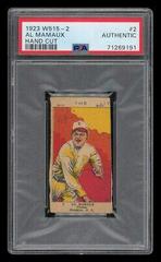 Al Mamaux [Hand Cut] #2 Baseball Cards 1923 W515 2 Prices