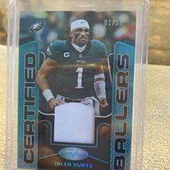 Jalen Hurts [Teal] #CBM-4 Football Cards 2023 Panini Certified Ballers Mirror Prices