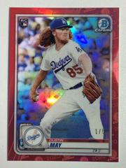 Dustin May [Red Refractor] #96 Baseball Cards 2020 Bowman Chrome Prices