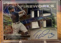 Taylor Walls [Hyper] #FFS-TW Baseball Cards 2022 Panini Chronicles Fireworks Fabric Signatures Prices