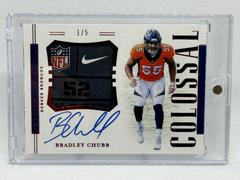 Bradley Chubb [Laundry Tag] Football Cards 2018 National Treasures Rookie Colossal Signatures Prices