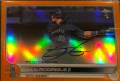 Julio Rodriguez [Orange] #RA-JRO Baseball Cards 2022 Topps Chrome Rookie Autographs Prices
