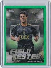 Carlos Vela [Green] #FT-7 Soccer Cards 2022 Topps Chrome MLS Field Tested Prices