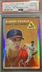 Albert Pujols [Retrofractor] #THC4 Baseball Cards 2003 Topps Heritage Chrome Prices