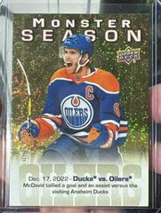 Connor McDavid [Gold] #MS-32 Hockey Cards 2023 Upper Deck Monster Season Prices
