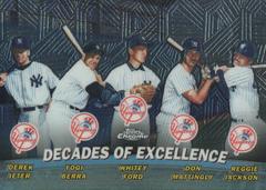 Berra, Ford, Jeter [Mattingly, Jackson] Baseball Cards 2001 Topps Chrome Combos Prices