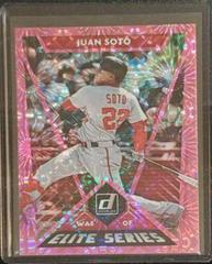Juan Soto [Pink Fireworks] #E-9 Baseball Cards 2020 Panini Donruss Elite Series Prices