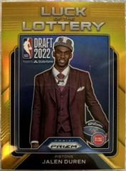 Jalen Duren [Gold] #14 Basketball Cards 2022 Panini Prizm Luck of the Lottery Prices