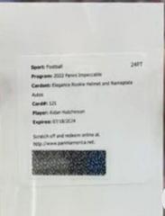 Aidan Hutchinson [Helmet Nameplate Autograph] #121 Football Cards 2022 Panini Impeccable Prices