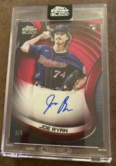 Joe Ryan [Red] #CBA-JRY Baseball Cards 2022 Topps Chrome Black Autographs Prices