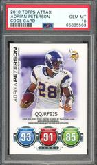 Adrian Peterson [Code Card] #N/A Football Cards 2010 Topps Attax Prices