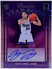 Colby Jones #23 Basketball Cards 2023 Donruss Elite Rookie Yearbook Autograph Prices