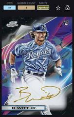 Bobby Witt Jr. [Black Eclipse] #CCA-BW Baseball Cards 2022 Topps Cosmic Chrome Autographs Prices