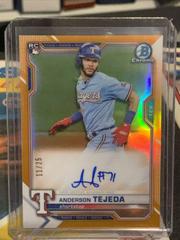 Anderson Tejeda [Orange Refractor] #BCRA-AT Baseball Cards 2021 Bowman Chrome Rookie Autographs Prices