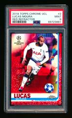 Lucas Moura [Red Refractor] #2 Soccer Cards 2018 Topps Chrome UEFA Champions League Prices